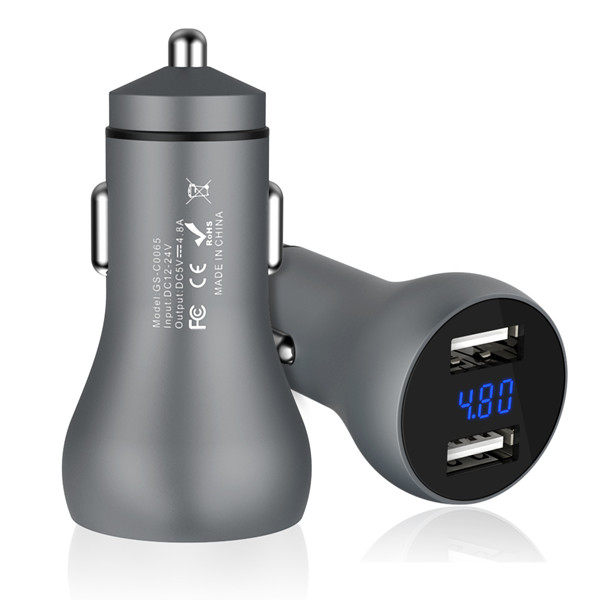 Dual Usb 4.8A 24W Fast Car Charger Adapter